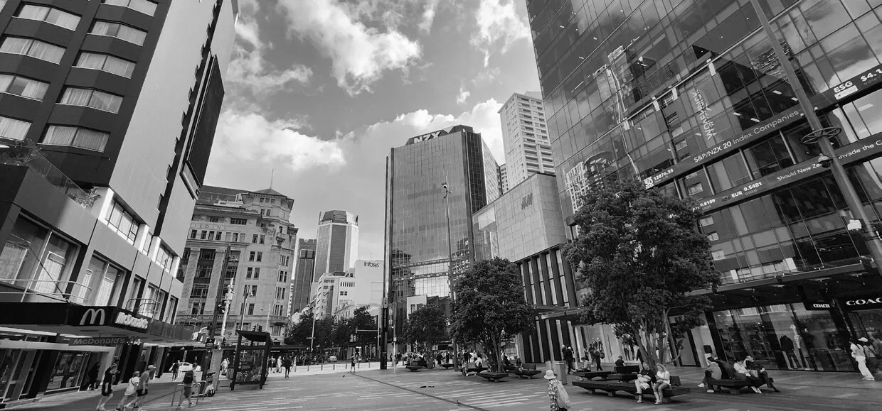 奥克兰市中心维多利亚街一带